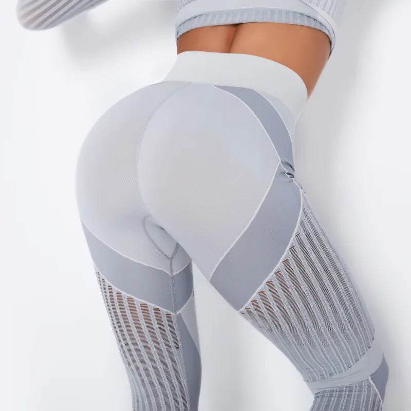 Seamless High Waist Mesh Leggings