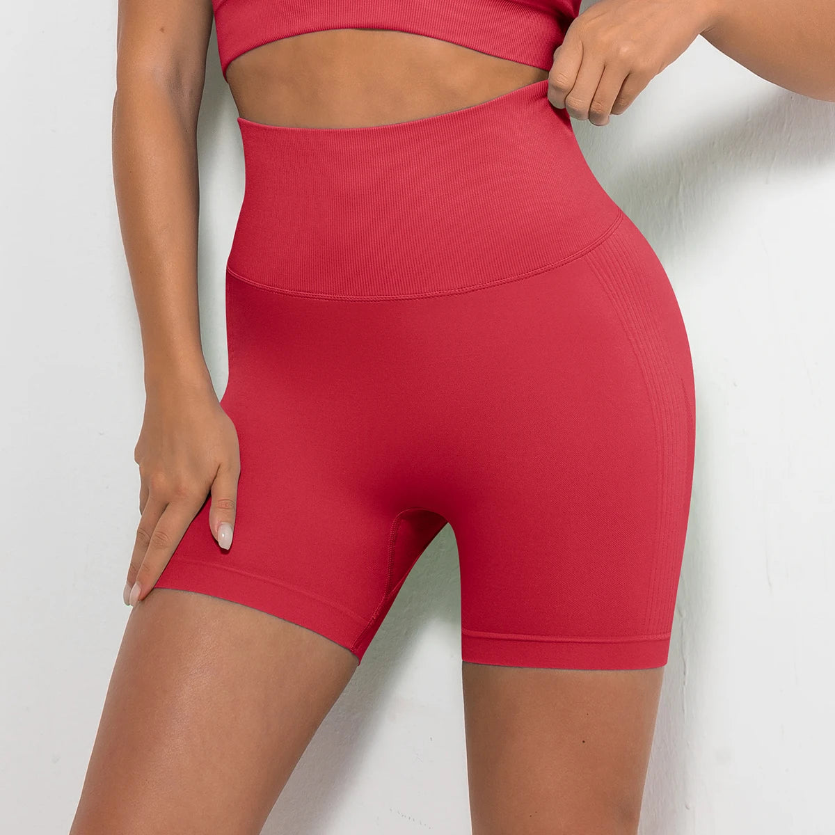 Seamless High Waist Gym Shorts