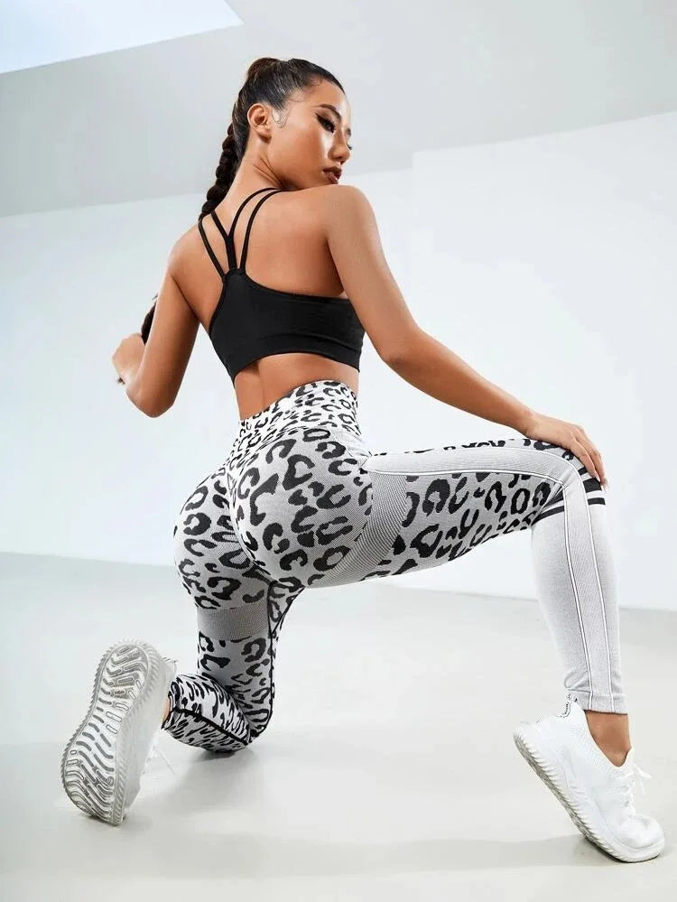 Leopard Seamless High-Waist Yoga Pants