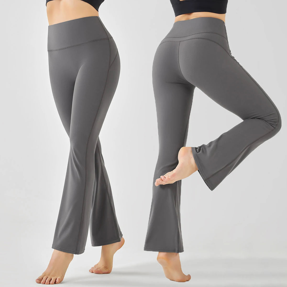 Elegant High-Waist Flared Yoga Pants