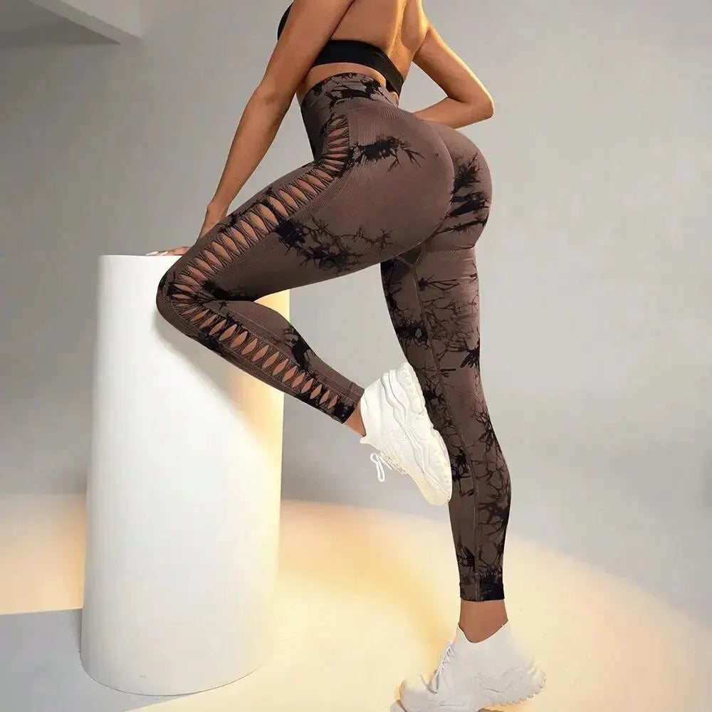 VividMesh Peach Hip Lift Yoga Pants