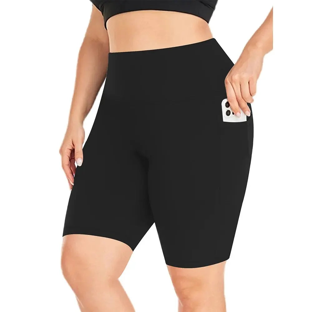 SummerFlex Pocket Five-Point Plus Size Leggings