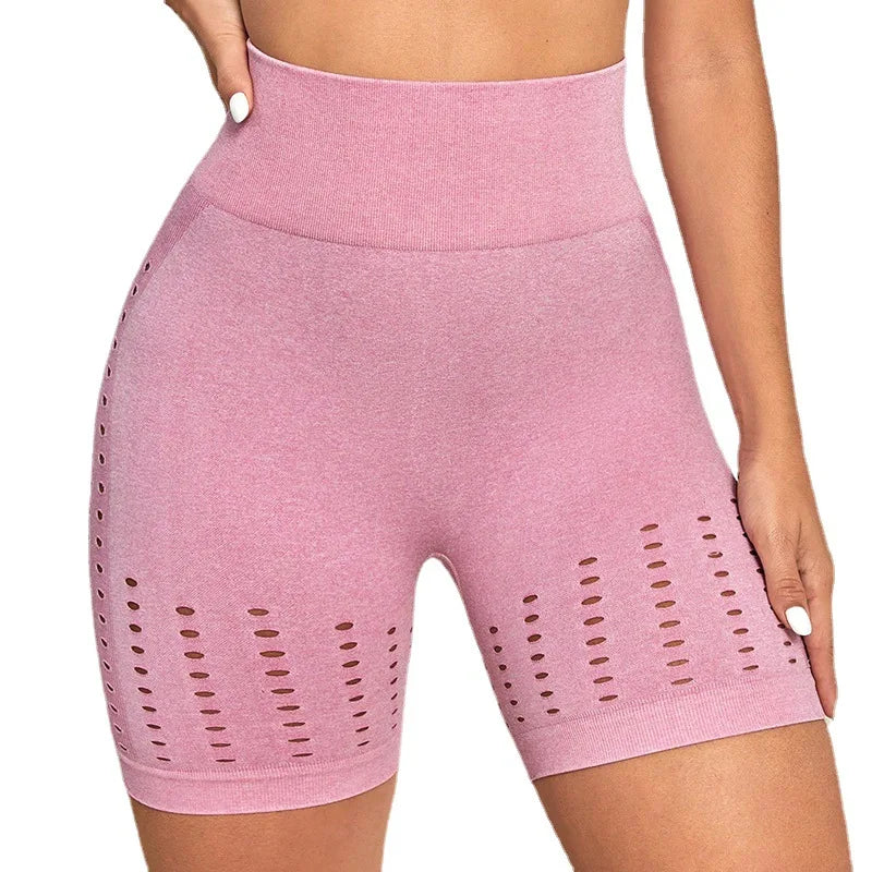 Sexy Hollow Out Seamless Yoga Shorts
