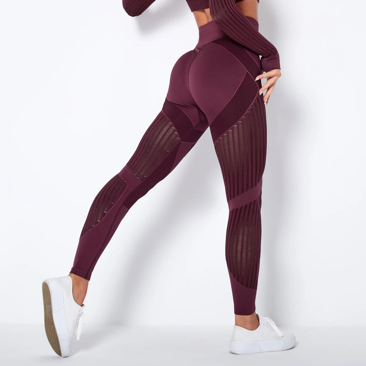 Sexy Hollow Seamless High Waist Fitness Leggings