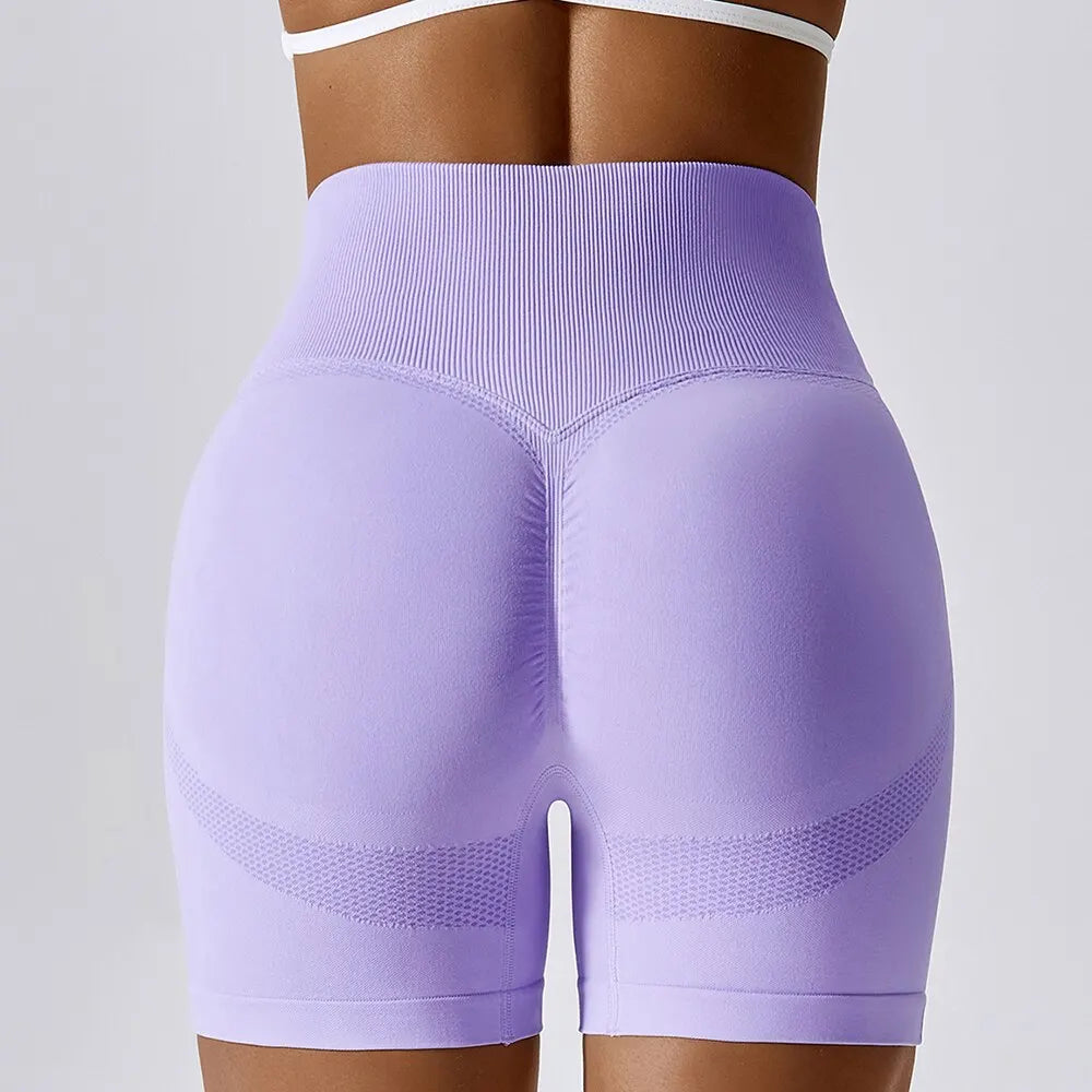 Aura High-Waist Seamless Yoga Shorts