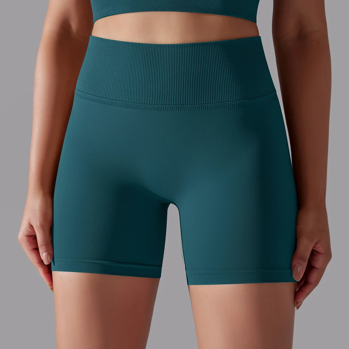 High Waist Yoga Workout Shorts