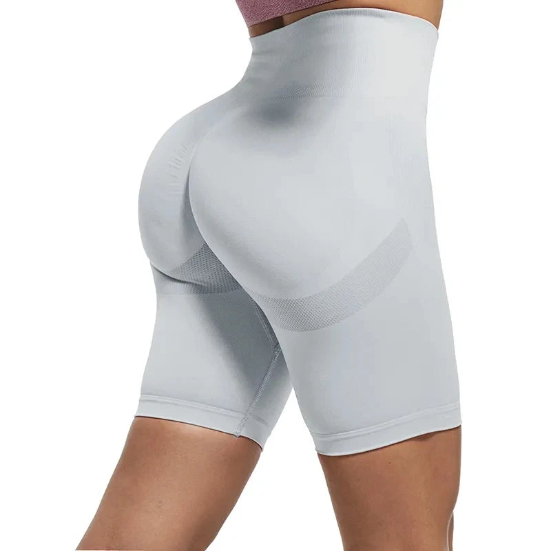 High-Waisted Seamless Yoga Shorts